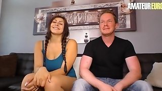 Unexperienced Euro - Nasty Bitch July Johnson Isn't Afraid To Suck And Fuck Her Bf's Pecker On Camera